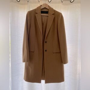 Zara tan wool blend coat